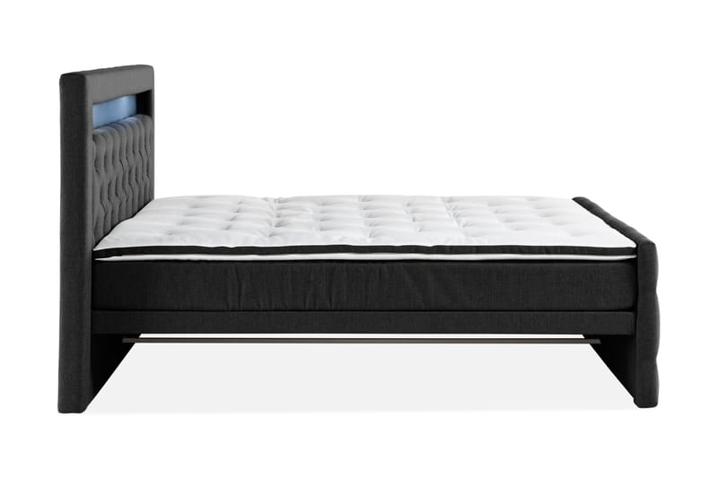 Altaneira Komplett Sengpakke med skuffeoppbevaring LED-belysning 180x200 - Svart - Møbler - Senger - Senger med oppbevaring