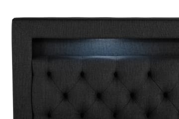 Altaneira Komplett Sengpakke med skuffeoppbevaring LED-belysning 180x200 - Svart - Møbler - Senger - Senger med oppbevaring