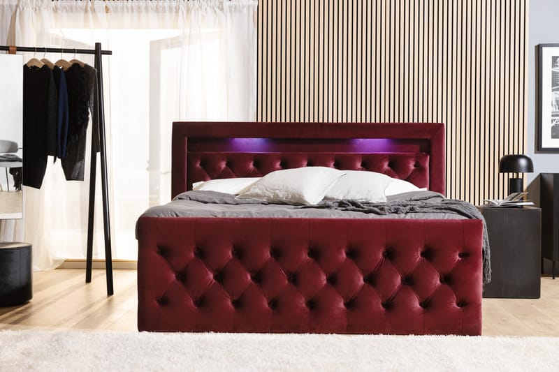 Altaneira Sengepakke 180x200 med Oppbevaringsskuff - Rød - Senger med oppbevaring - Komplett sengepakke