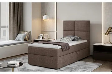 Arcore Oppbevaringsseng 90x200 cm Rutete - Brun - Møbler - Senger - Senger med oppbevaring