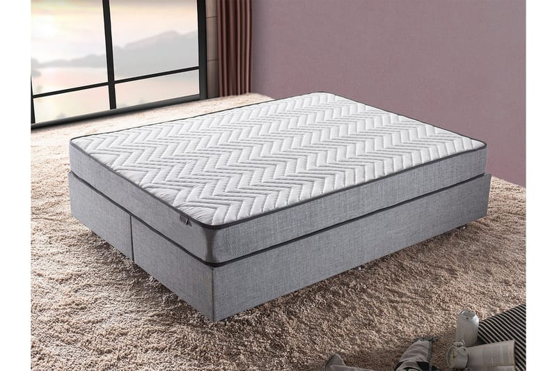 Argentu Kontinentalseng 150x200 cm - Grå - Møbler - Senger - Senger med oppbevaring