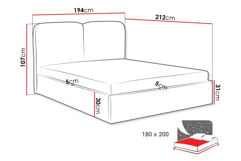 Arondel Oppbevaringsseng - Mintgrønn - Møbler - Senger - Senger med oppbevaring