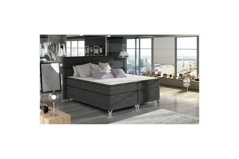 Boxspring Eltap Amadeo, Berlin 02, Mørkegrå, 160x200 cm