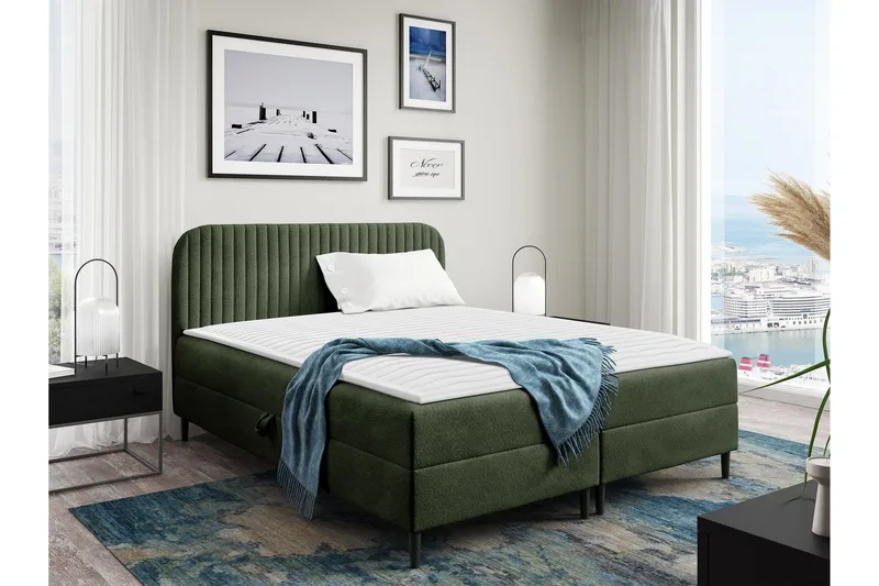 Celestine Oppbevaringsseng 120x200 cm, Grønn
