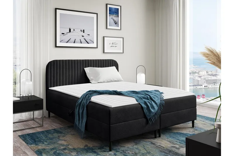 Celestine Oppbevaringsseng 160x200 cm, Beige/Grå