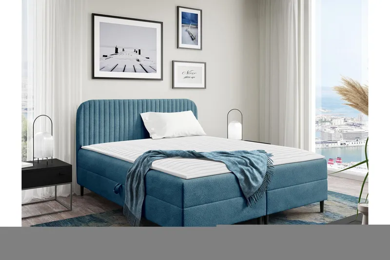 Celestine Oppbevaringsseng 160x200 cm, Blå