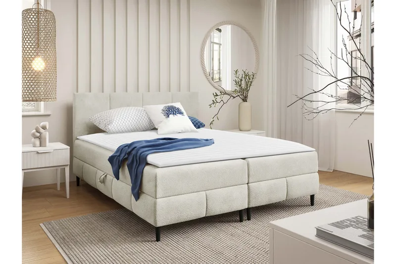 Celestine Oppbevaringsseng 160x200 cm, Hvit