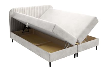Celestine Oppbevaringsseng 200x200 cm - Beige - Møbler - Senger - Senger med oppbevaring - Dobbeltseng med oppbevaring