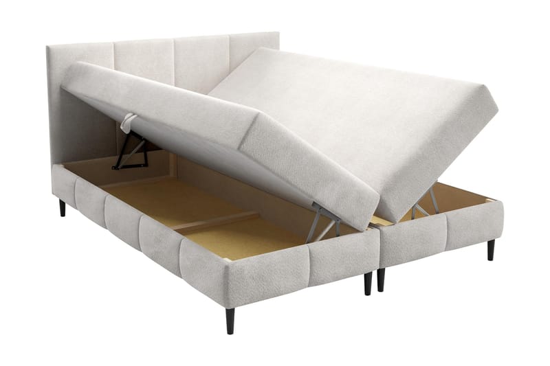 Celestine Oppbevaringsseng 200x200 cm - Hvit - Møbler - Senger - Senger med oppbevaring - Dobbeltseng med oppbevaring
