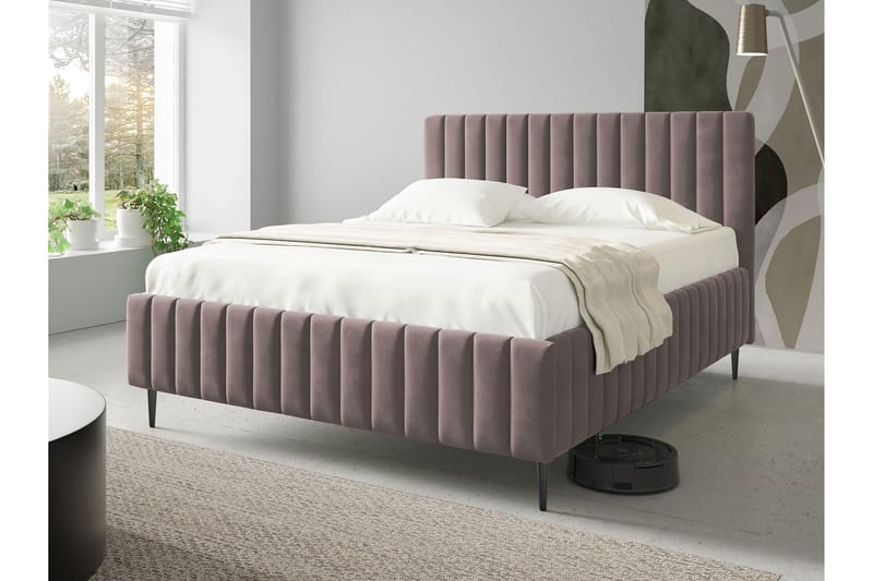 Desio Oppbevaringsseng 140x200 cm - Rosa - Møbler - Senger - Senger med oppbevaring - Dobbeltseng med oppbevaring