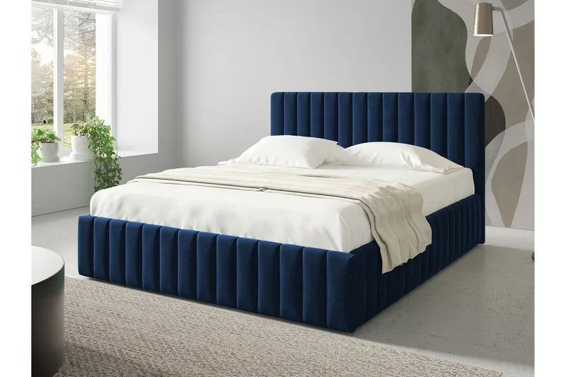 Desio Oppbevaringsseng 160x200 cm - Beige - Møbler - Senger - Senger med oppbevaring