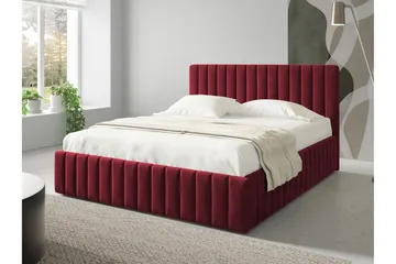 Desio Oppbevaringsseng 160x200 cm - Rød - Møbler - Senger - Senger med oppbevaring