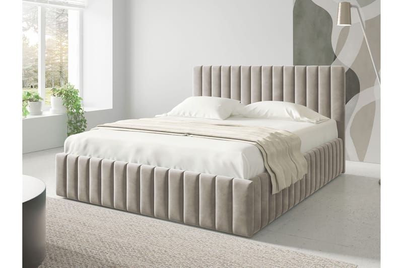 Desio Oppbevaringsseng 180x200 cm - Beige - Møbler - Senger - Senger med oppbevaring