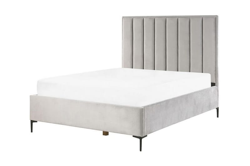 dobbeltseng med oppbevaring 140x200 cm grå SEZANNE - Grå - Møbler - Senger - Senger med oppbevaring