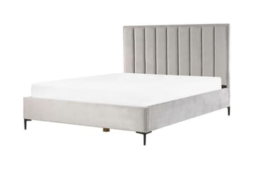 Dobbeltseng med oppbevaring 180x200 cm SEZANNE - Grå - Møbler - Senger - Senger med oppbevaring