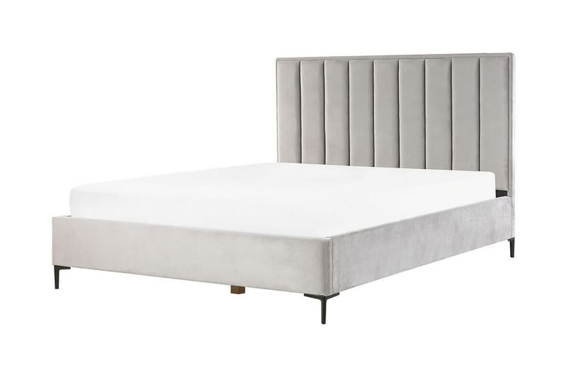 Dobbeltseng med oppbevaring 180x200 cm SEZANNE - Grå - Møbler - Senger - Senger med oppbevaring