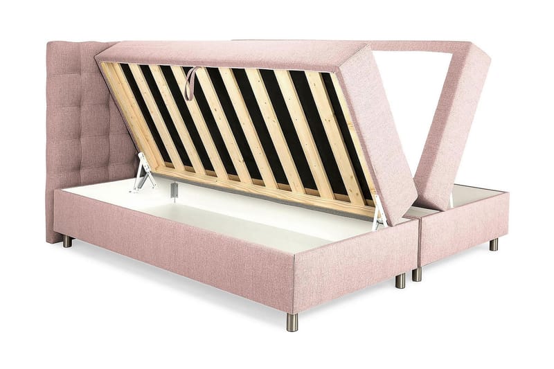 Montana Dobbeltseng med Oppbevaring 160x200 cm - Rosa - Møbler - Senger - Senger med oppbevaring