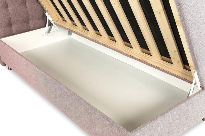 Montana Dobbeltseng med Oppbevaring 160x200 cm - Rosa - Møbler - Senger - Senger med oppbevaring