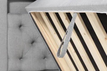 Oppbevaringsseng Alessia med LED-belysning 160x200 - Grå - Møbler - Senger - Senger med oppbevaring