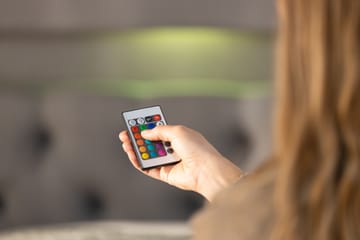 Oppbevaringsseng Alessia med LED-belysning 160x200 - Grå - Møbler - Senger - Senger med oppbevaring