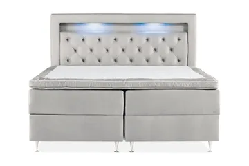 Oppbevaringsseng Alessia med LED-belysning 160x200