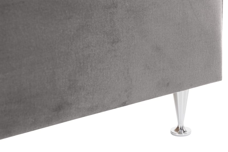 Oppbevaringsseng Alessia med LED-belysning 160x200 - Mørkgrå - Møbler - Senger - Senger med oppbevaring