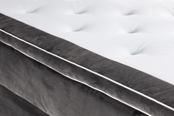 Oppbevaringsseng Alessia med LED-belysning 160x200 - Mørkgrå - Møbler - Senger - Senger med oppbevaring