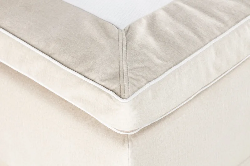 Oppbevaringsseng Alessia med LED-belysning 180x200 - Beige - Møbler - Senger - Senger med oppbevaring