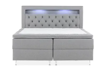 Oppbevaringsseng Alessia med LED-belysning 180x200