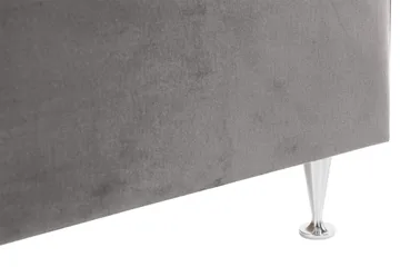 Oppbevaringsseng Alessia med LED-belysning 180x200 - Mørkgrå Fløyel - Møbler - Senger - Senger med oppbevaring