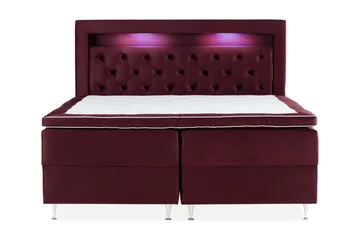 Oppbevaringsseng Alessia med LED-belysning 180x200