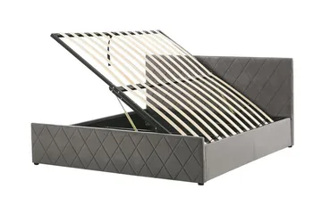 Rochefort Oppbevaringsseng 160x200 cm - Fløyel/Grå - Møbler - Senger - Senger med oppbevaring