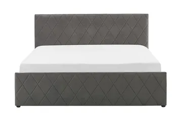 Rochefort Oppbevaringsseng 160x200 cm - Fløyel/Grå - Møbler - Senger - Senger med oppbevaring