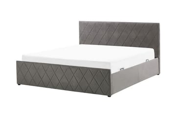 Rochefort Oppbevaringsseng 160x200 cm - Fløyel/Grå - Møbler - Senger - Senger med oppbevaring