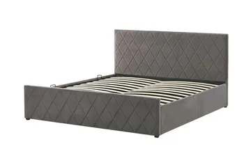 Rochefort Oppbevaringsseng 160x200 cm - Fløyel/Grå - Møbler - Senger - Senger med oppbevaring