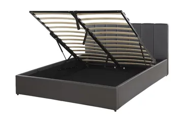 Dreuxa Oppbevaringsseng 140x200 cm - Kunstlær/Grå - Møbler - Senger - Senger med oppbevaring