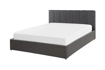 Dreuxa Oppbevaringsseng 140x200 cm - Kunstlær/Grå - Møbler - Senger - Senger med oppbevaring