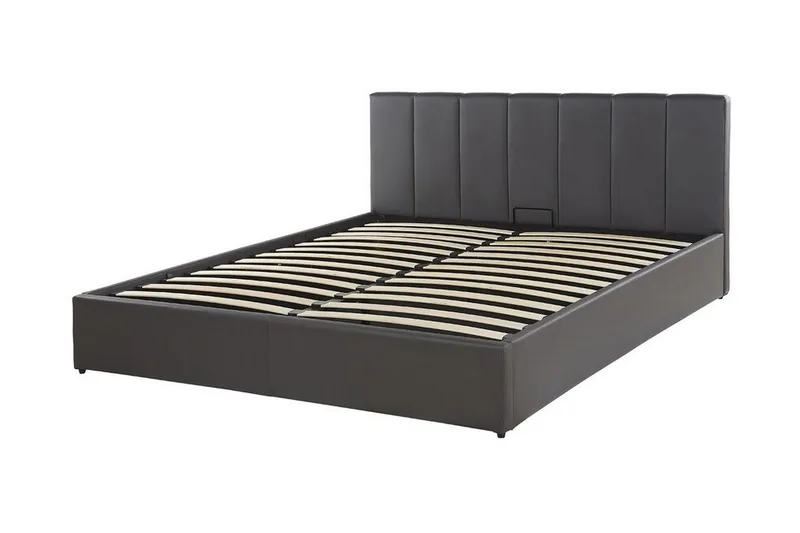 Dreuxa Oppbevaringsseng 140x200 cm - Kunstlær/Grå - Møbler - Senger - Senger med oppbevaring