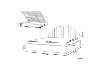 Dubbelsäng Beliani Chadenet med förvaring 140x200 cm 180x200 - Møbler - Senger - Senger med oppbevaring