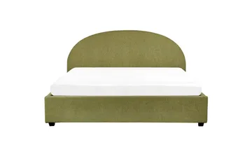 Dubbelsäng Beliani Vaucluse med förvaring Beige, 160x200 cm, Polyester Green 180x200 - Møbler - Senger - Senger med oppbevaring