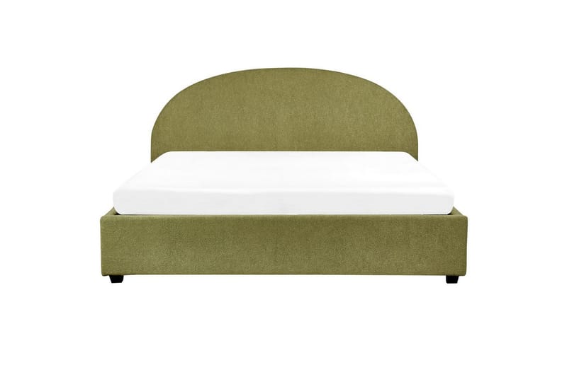 Dubbelsäng Beliani Vaucluse med förvaring Beige, 160x200 cm, Polyester Green 180x200 - Møbler - Senger - Senger med oppbevaring