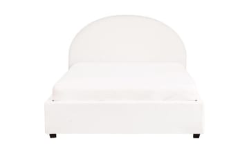 Dubbelsäng Beliani Vaucluse med förvaring Beige, 160x200 cm, Polyester White 140x200 - Møbler - Senger - Senger med oppbevaring