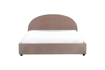 Dubbelsäng Beliani Vaucluse med förvaring Beige, 160x200 cm, Polyester Taupe 180x200 - Møbler - Senger - Senger med oppbevaring