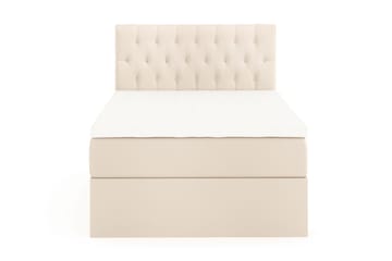 Boxy Box Bed Seng med Oppbevaring 120x200 cm - Beige - Møbler - Senger - Enkeltsenger