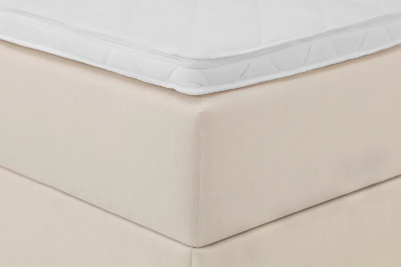 Boxy Box Bed Seng med Oppbevaring 120x200 cm - Beige - Møbler - Senger - Enkeltsenger