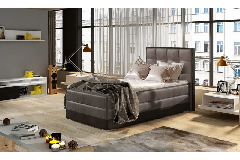 Damion Oppbevaringsseng 90x200 cm Venstre, Brun