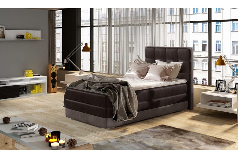 Damion Oppbevaringsseng 90x200 cm Venstre, Brun