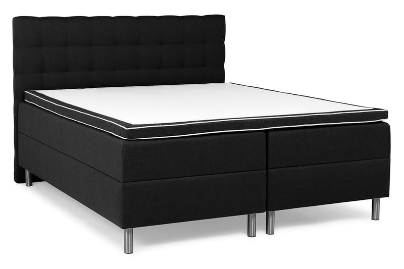Montana Dobbeltseng med Oppbevaring 160x200 cm - Svart - Møbler - Senger - Senger med oppbevaring