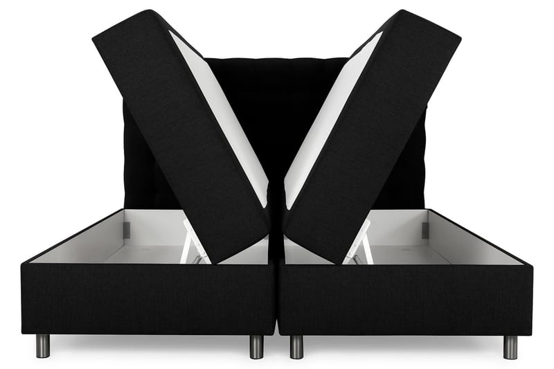 Montana Dobbeltseng med Oppbevaring 160x200 cm - Svart - Møbler - Senger - Senger med oppbevaring