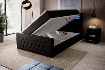 Franco Sengepakke 120x200 med Oppbevaring - Svart - Møbler - Senger - Senger med oppbevaring